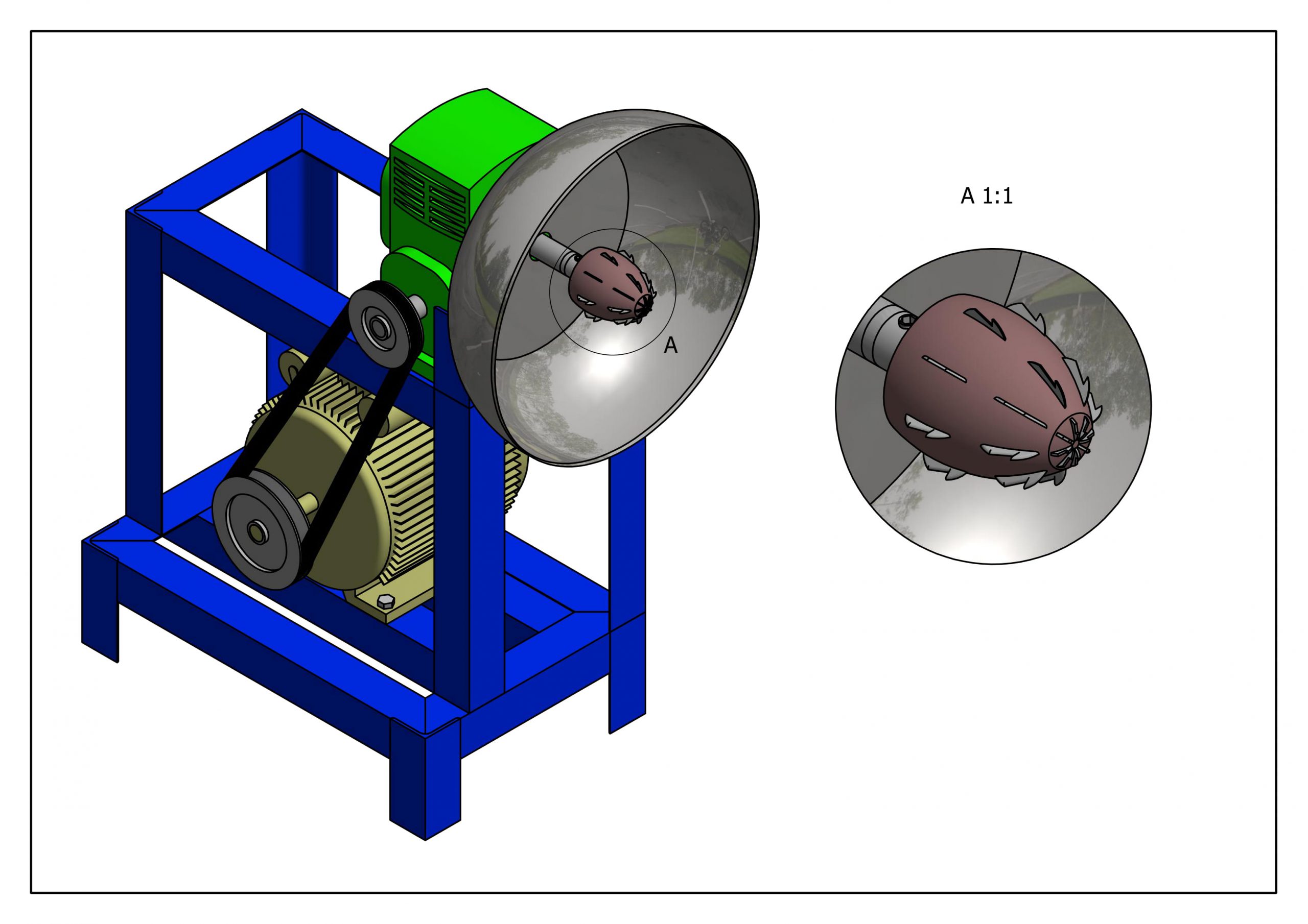 ilmuteknik.id - Bentuk dan konstruksi mesin pemarut kelapa