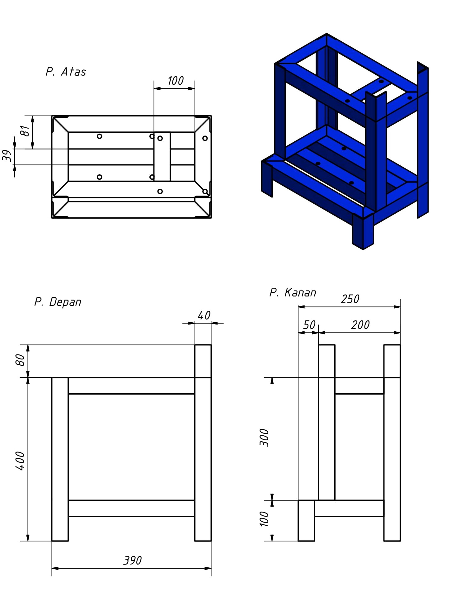 ilmuteknik.id - Rangka mesin pemarut kelapa
