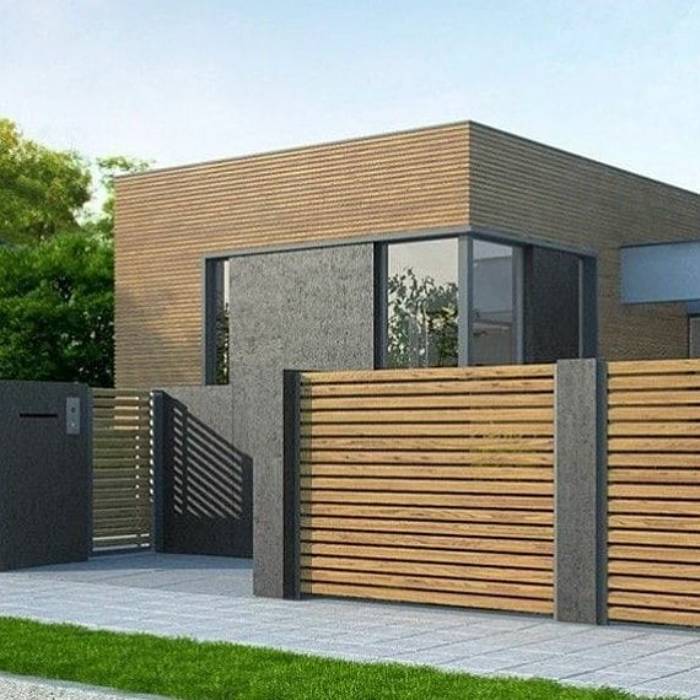 Kayu dan Batu Alam Desain Modern