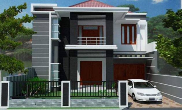15 Desain Rumah Minimalis Modern 2 Lantai dengan Garasi