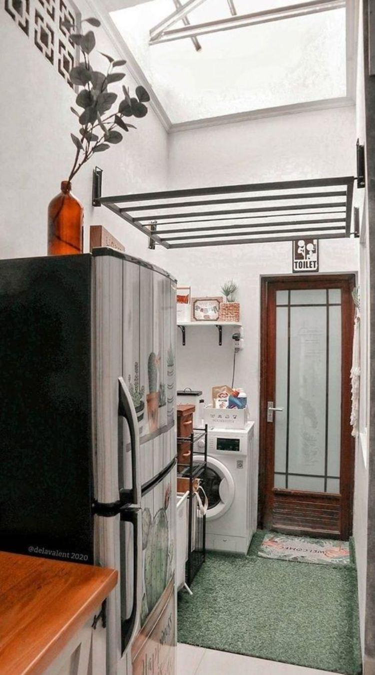 Dak jemuran menyatu dengan dapur