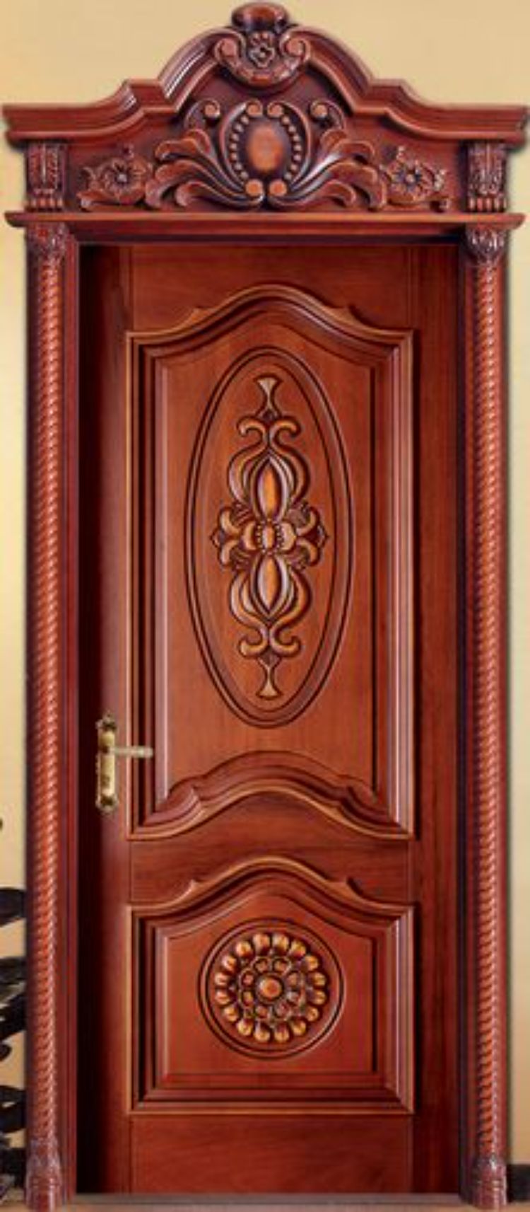 Pintu Ukir Minimalis Motif Bunga Aesthetic