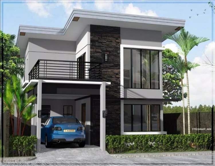 Renovasi Fasad Rumah Minimalis dengan Dinding Batu Alam