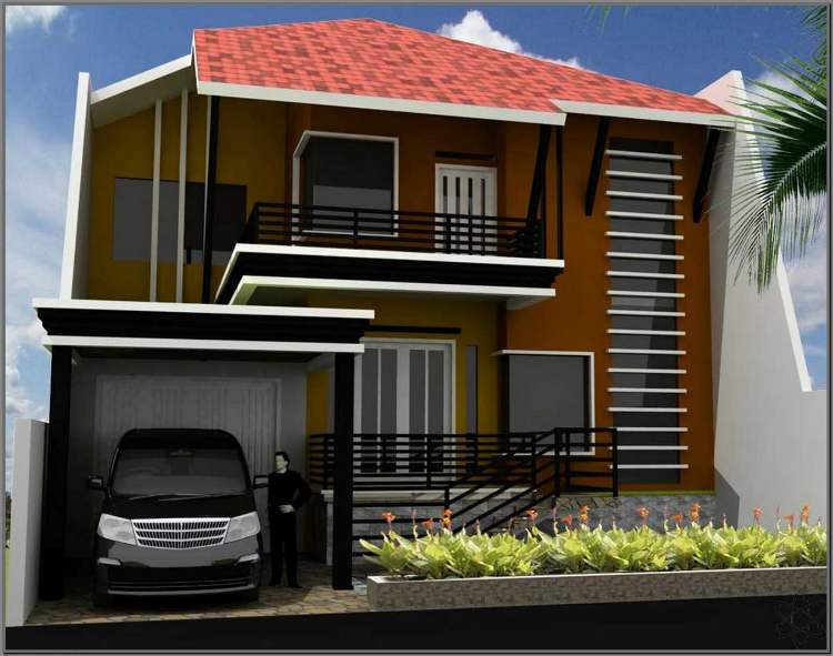 Rumah Minimalis Modern dengan Garasi Bernuansa Hitam