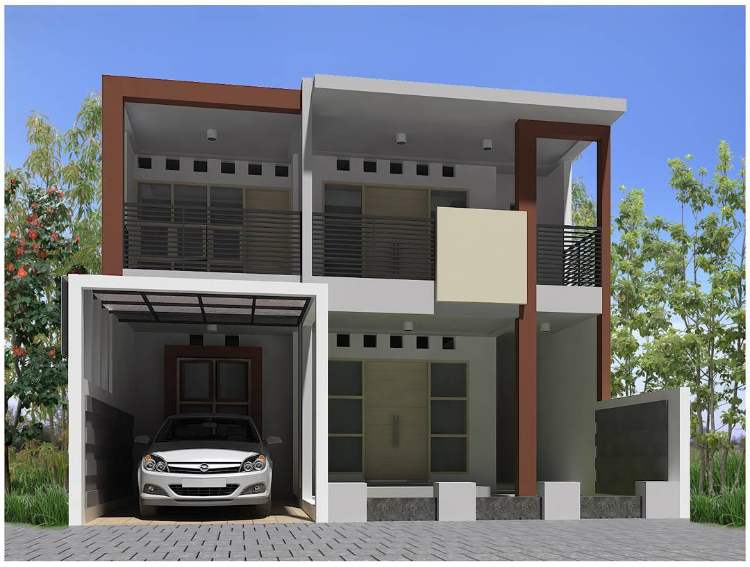 Rumah Minimalis Modern dengan Garasi Simple Elegan