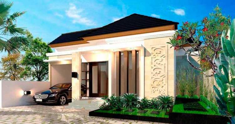 Rumah Minimalis Modern dengan Garasi tanpa Atap