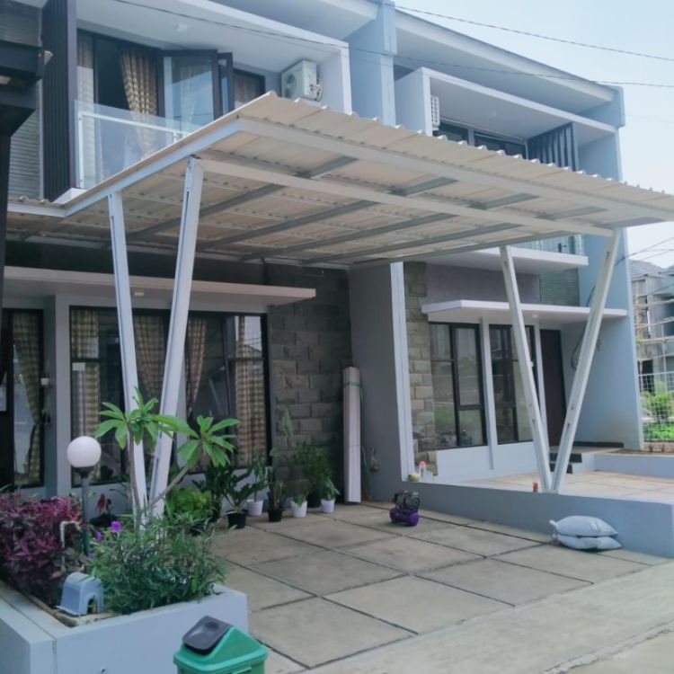 Kanopi List Putih Full