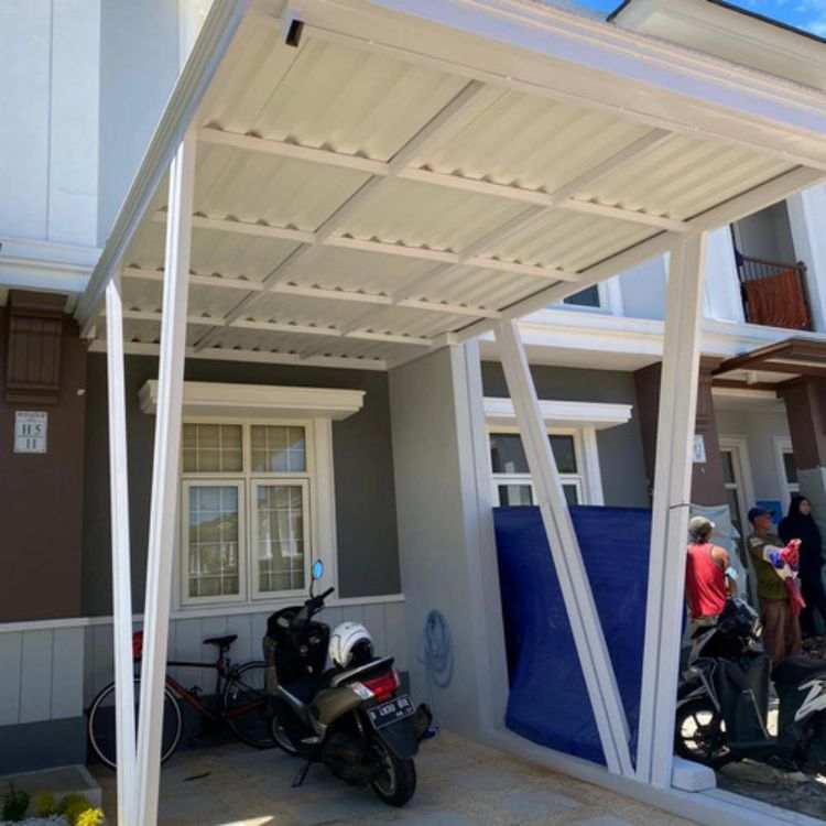 Kanopi List Putih Parsial