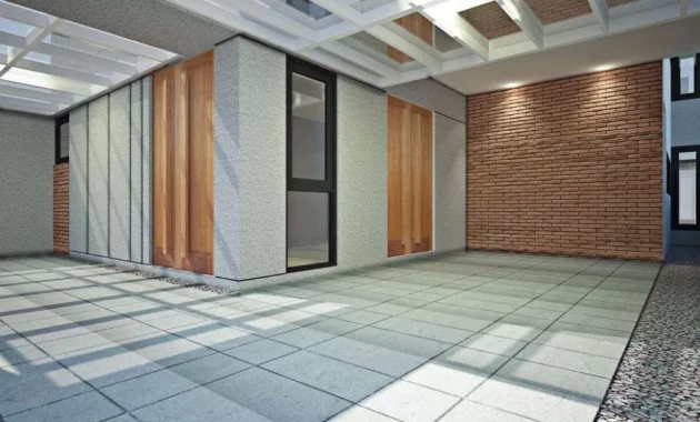 Lantai Carport Minimalis Modern, Estetik Lho!