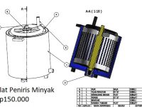 ilmuteknik,id - gambar desain alat peniris minyak