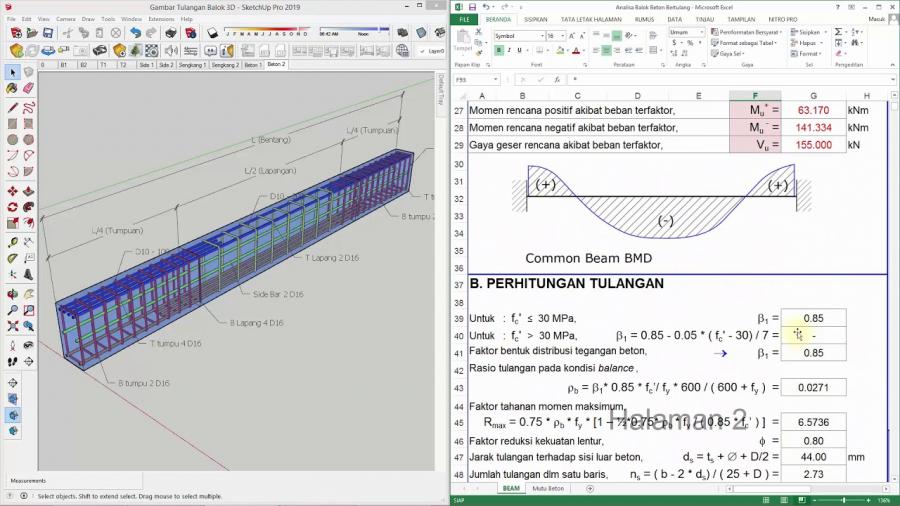 Rumus teknik sipil Excel