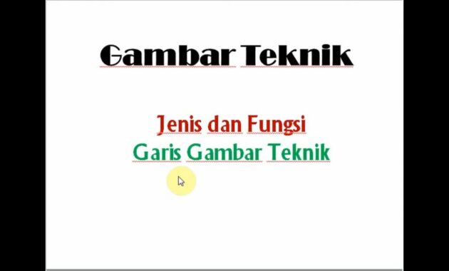 macam-macam garis gambar teknik